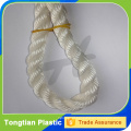 whosales white 3 strands nylon marine rope